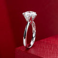 Anel Solitário Brilhante Moissanite Banhado a Ouro 18k