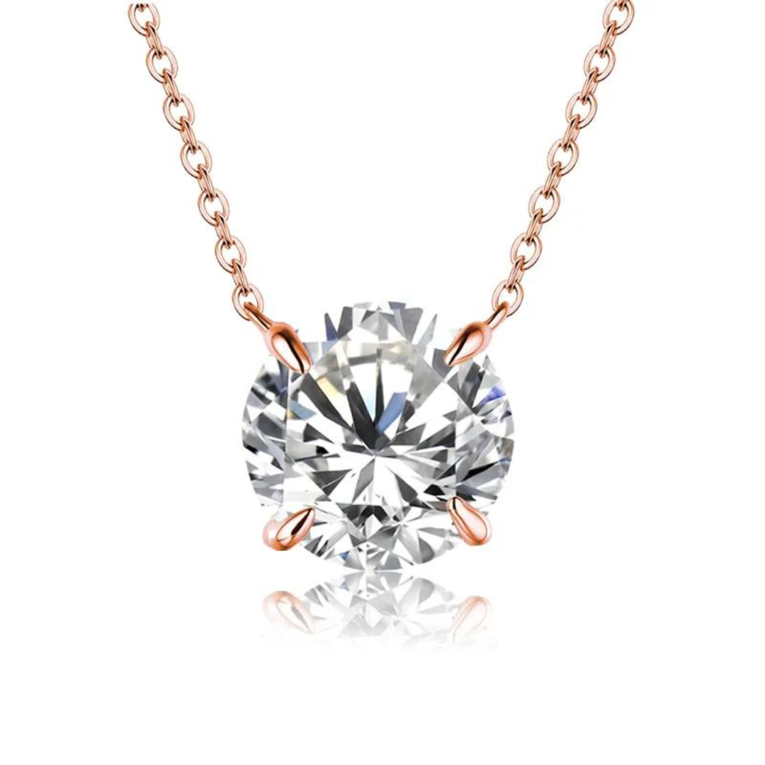 Colar Alma Brilhante Moissanite Banhado a Ouro