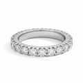 Aliança 200 Pontos Moissanite Banhada a Ouro Branco 18k