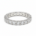 Aliança Cravejada 250 Pontos Moissanite Banhada a Ouro 18k