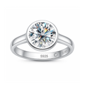 Anel Ponto de Luz Moissanite Banhado a Ouro 18k