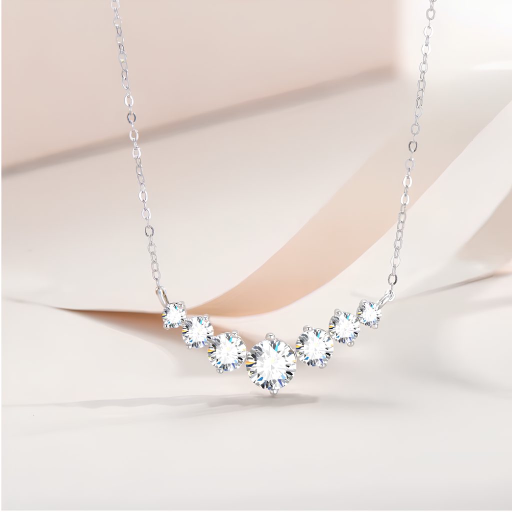 Colar Brilho Estelar Moissanite Banhado a Ouro