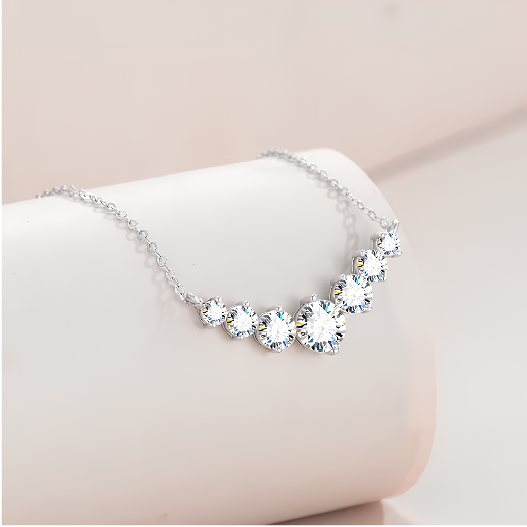 Colar Brilho Estelar Moissanite Banhado a Ouro