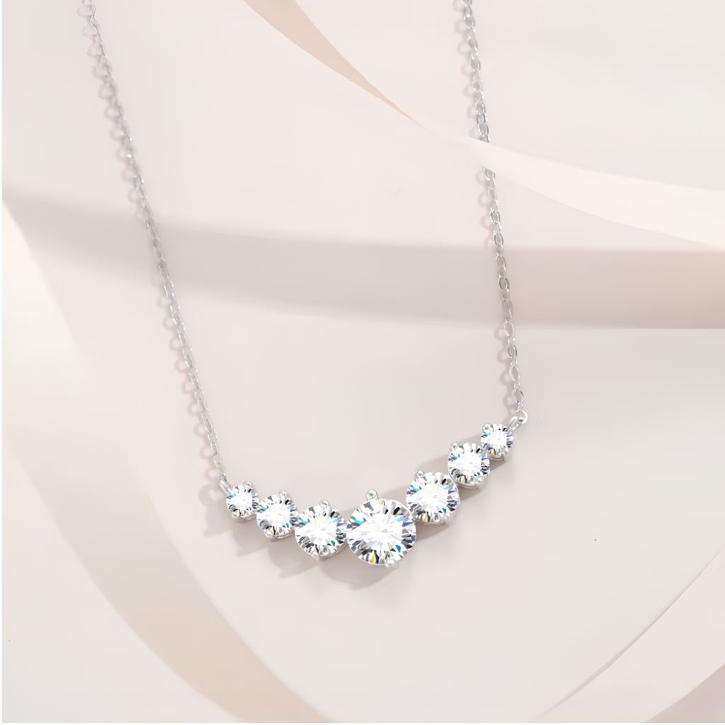 Colar Brilho Estelar Moissanite Banhado a Ouro