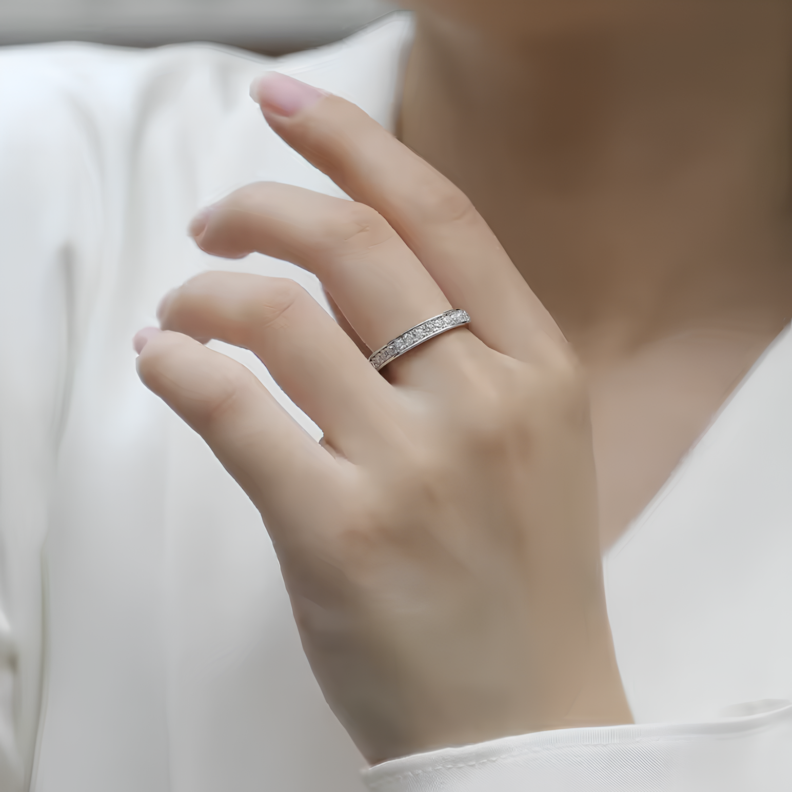 Aliança Prisma 90 Pontos Moissanite Banhada a Ouro 18k