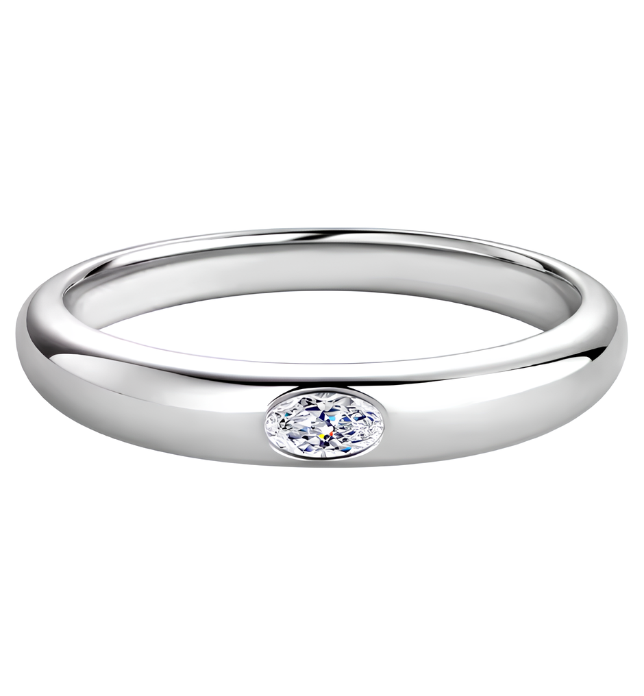 Aliança 10 Pontos Moissanite Banhada a Ouro 18k