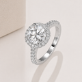 Anel Coroa Brilhante Moissanite Cravejado Banhado a Ouro 18k