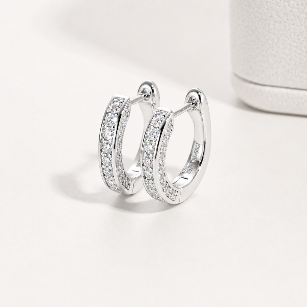 Brinco Radiance Moissanite Banhado a Ouro 18k