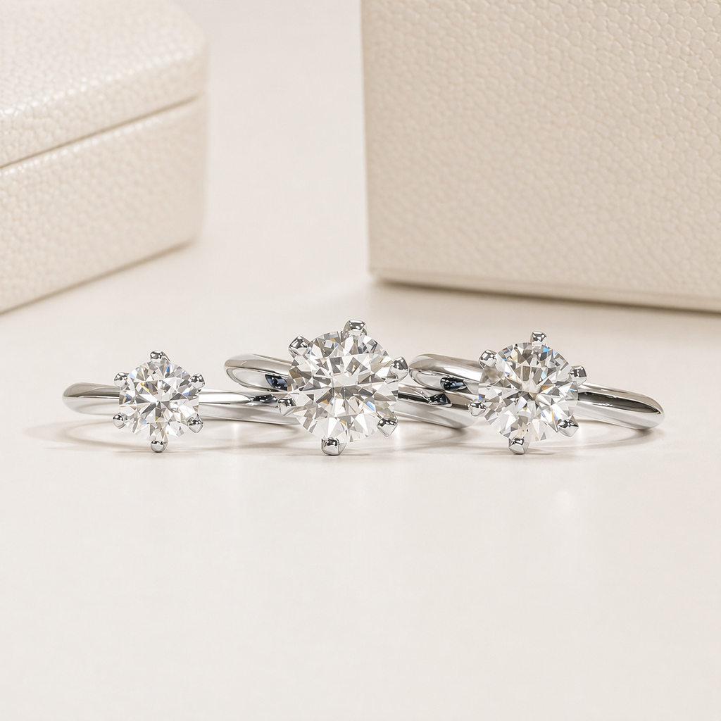 Anel Solitário Brilhante Moissanite Banhado a Ouro 18k