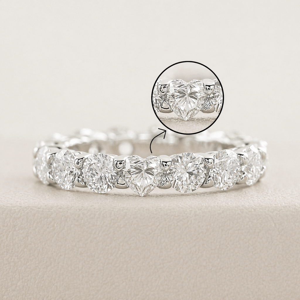 Aliança Fiel Amor 480 Pontos Moissanite Banhada a Ouro 18k