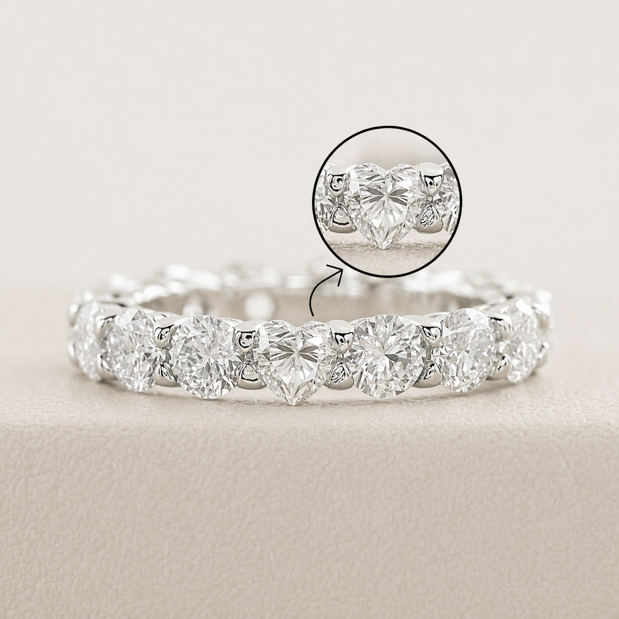 Aliança Fiel Amor 480 Pontos Moissanite Banhada a Ouro 18k
