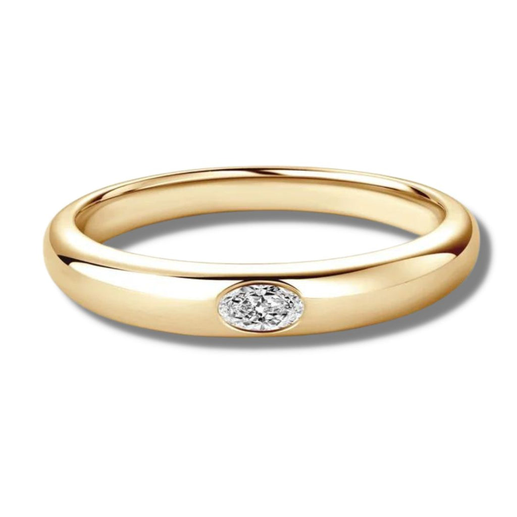 Aliança 10 Pontos Moissanite Banhada a Ouro 18k