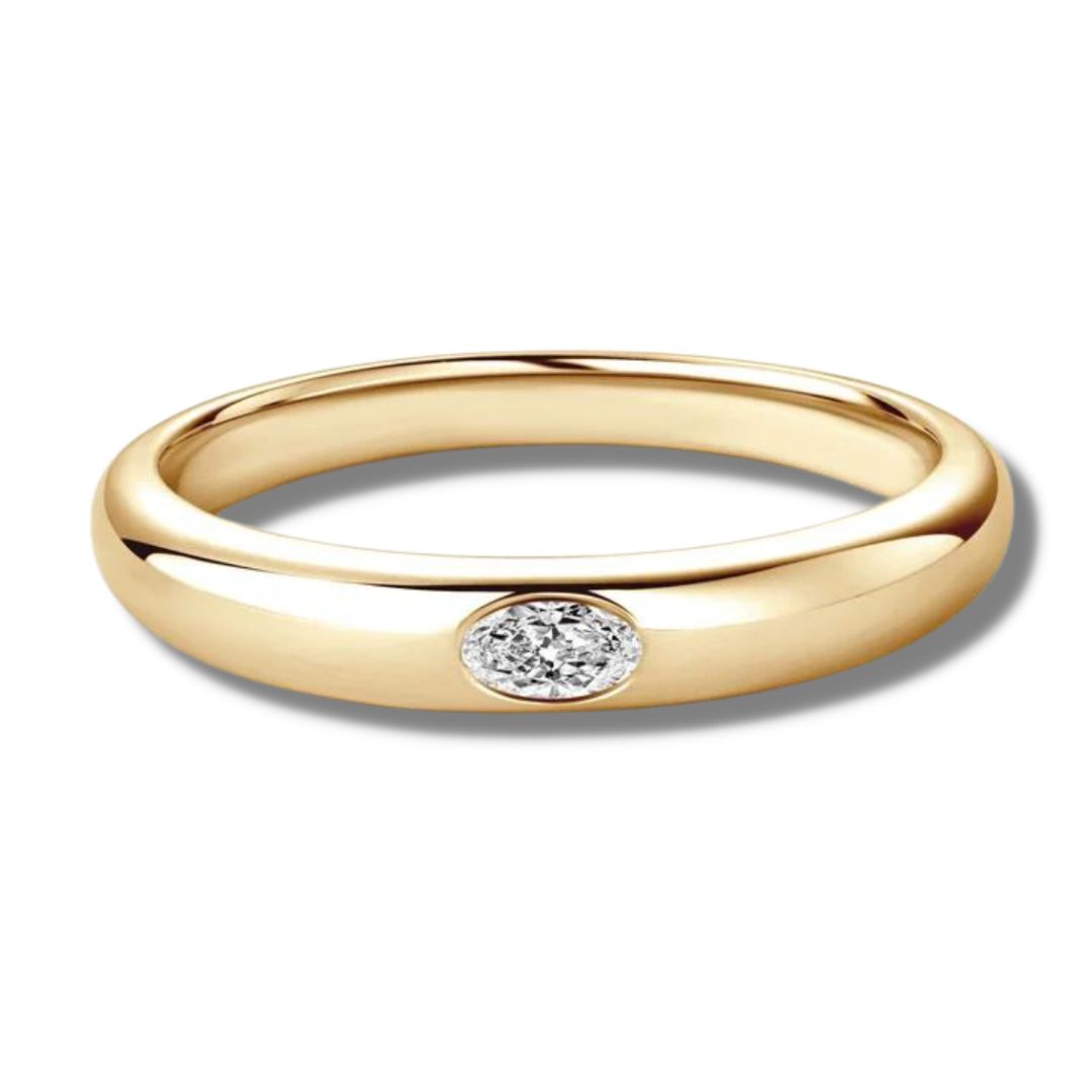 Aliança 10 Pontos Moissanite Banhada a Ouro 18k