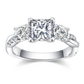 Anel Twisted Moissanite Cravejado Banhado a Ouro 18k