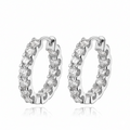 Brinco Argola Luxury Moissanite Banhado a Ouro 18k