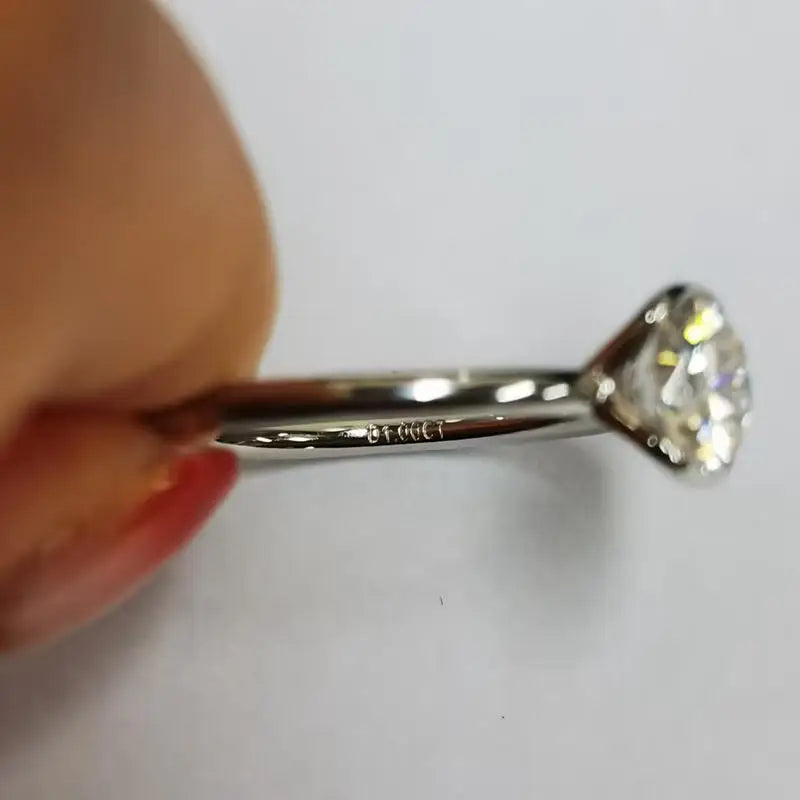 Anel Solitário Alça Dupla Moissanite Banhado a Ouro 18k