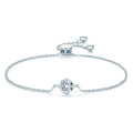 Pulseira Moissanite Brilho Solitário Banhada a Ouro