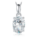 Colar Oval 4 Garras Moissanite Banhado a Ouro 18k