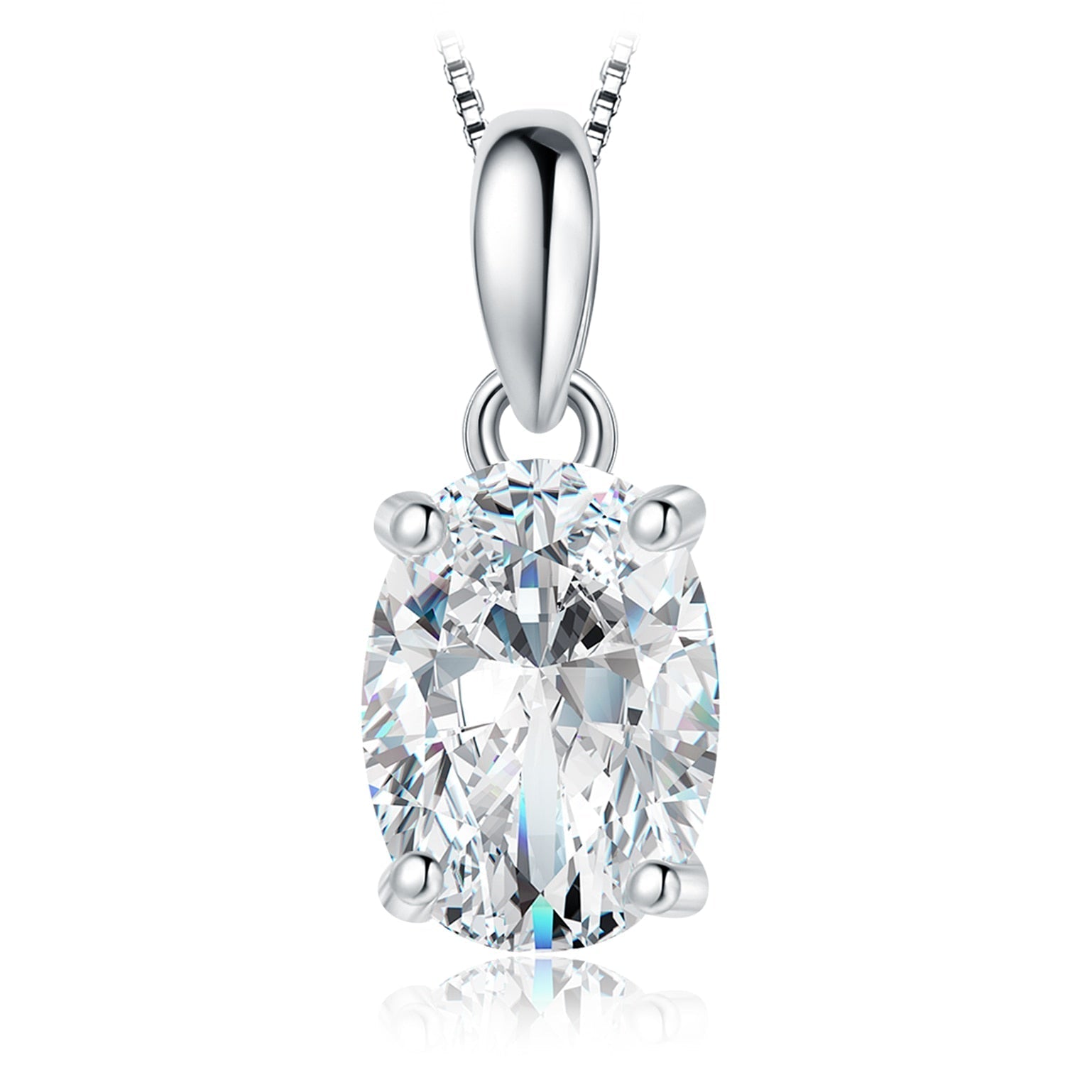 Colar Oval 4 Garras Moissanite Banhado a Ouro 18k