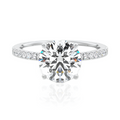 Anel Coroa de Luz Moissanite Banhado a Ouro 18k