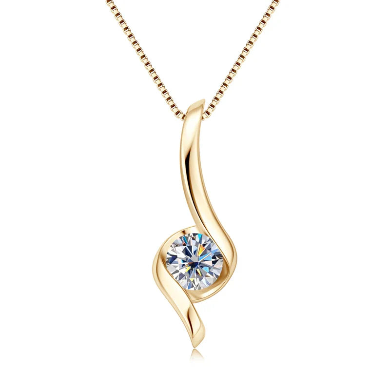 Colar Harmonia Moissanite Banhado a Ouro