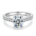 Anel Zênite Oval Moissanite Cravejado Banhado a Ouro 18k