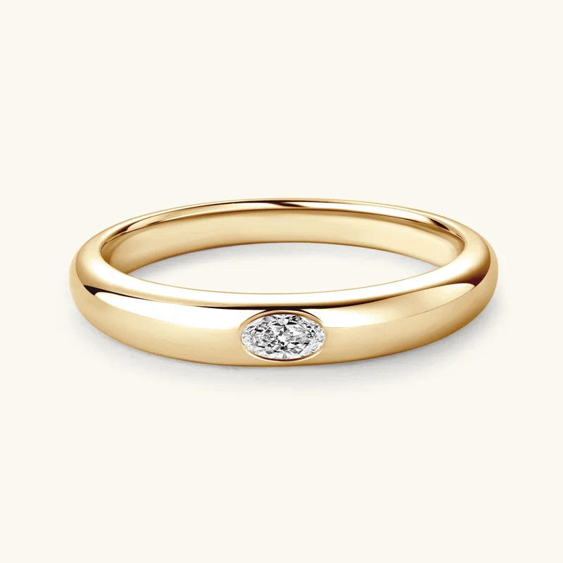 Aliança 10 Pontos Moissanite Banhada a Ouro 18k