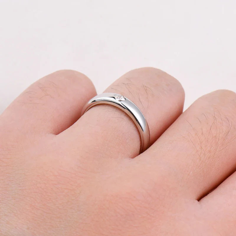 Aliança 15 Pontos Princesa Moissanite Banhada a Ouro 18k