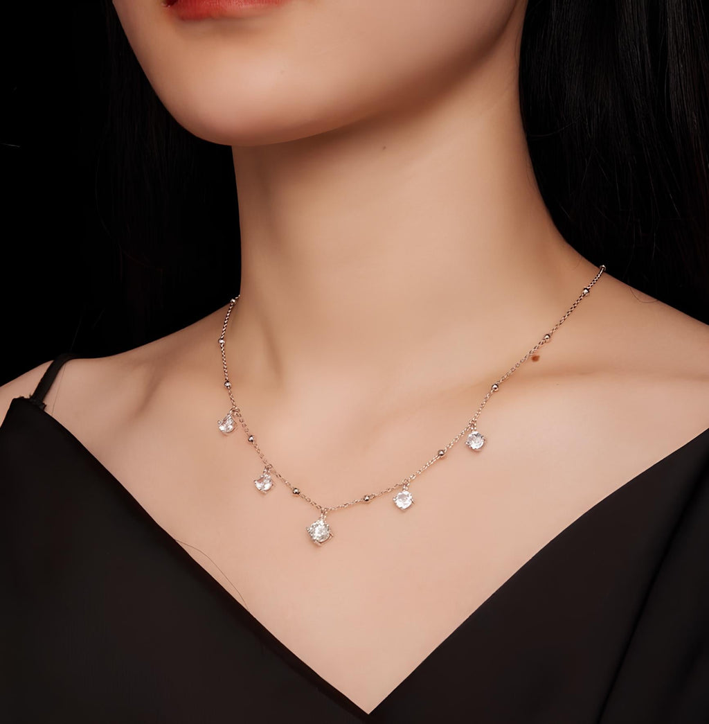 Colar Brilho da Alma Moissanite Banhado a Ouro