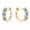 Brinco Três Estrelas Moissanite Banhado a Ouro 18k