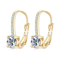 Brinco Ponto Cravejado Moissanite Banhado a Ouro 18k