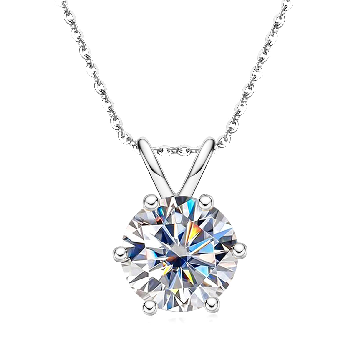 Colar 6 Garras Moissanite Banhado a Ouro