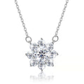 Colar Flor de Jasmin Moissanite Banhado a Ouro