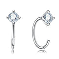 Brinco Ponto Luminoso Moissanite Banhado a Ouro 18k