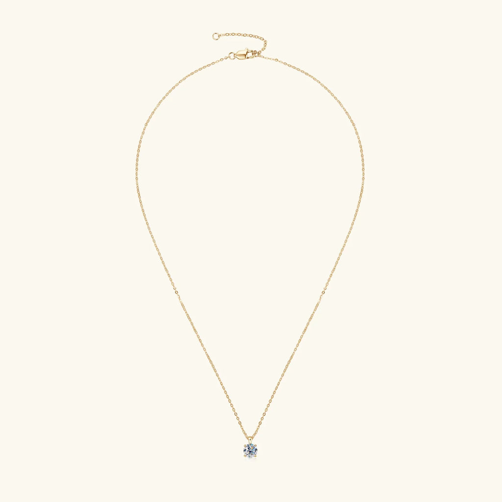 Colar 4 Garras Moissanite Banhado a Ouro