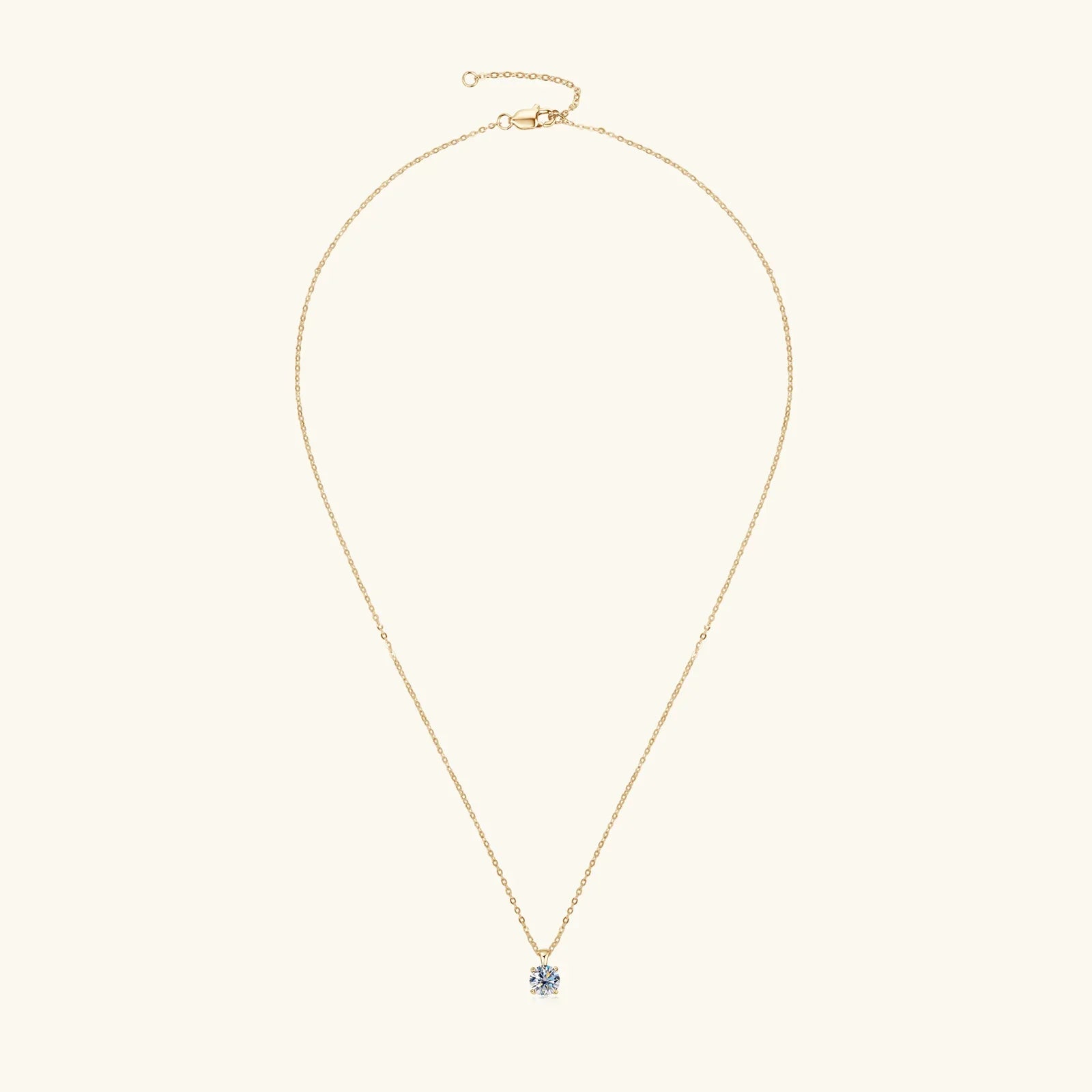 Colar 4 Garras Moissanite Banhado a Ouro