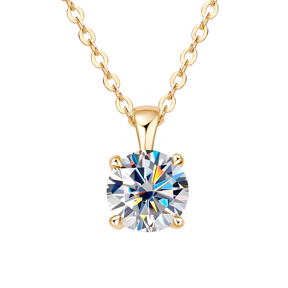 Colar 4 Garras Moissanite Banhado a Ouro