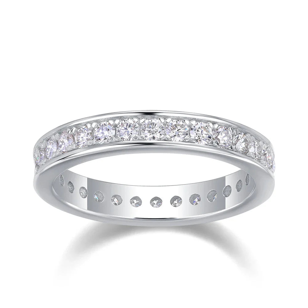 Aliança Prisma 90 Pontos Moissanite Banhada a Ouro 18k