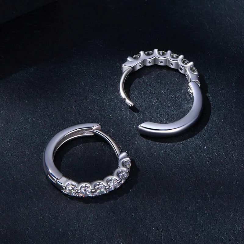 Brinco Coroa de Luzes Moissanite Banhado a Ouro 18k