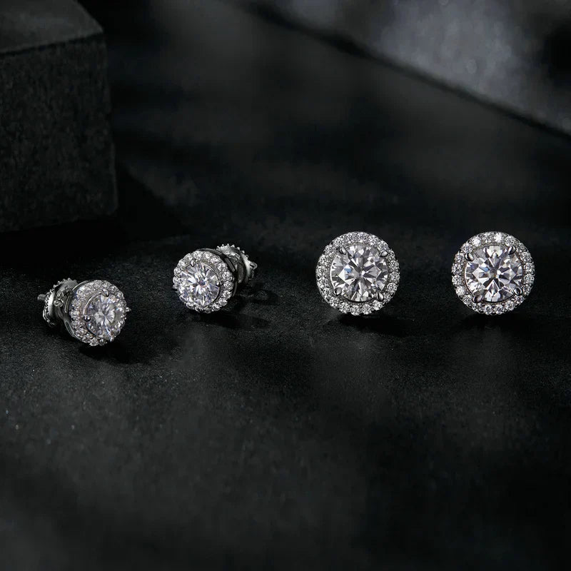 Brinco Sphere Moissanite Banhado a Ouro 18k