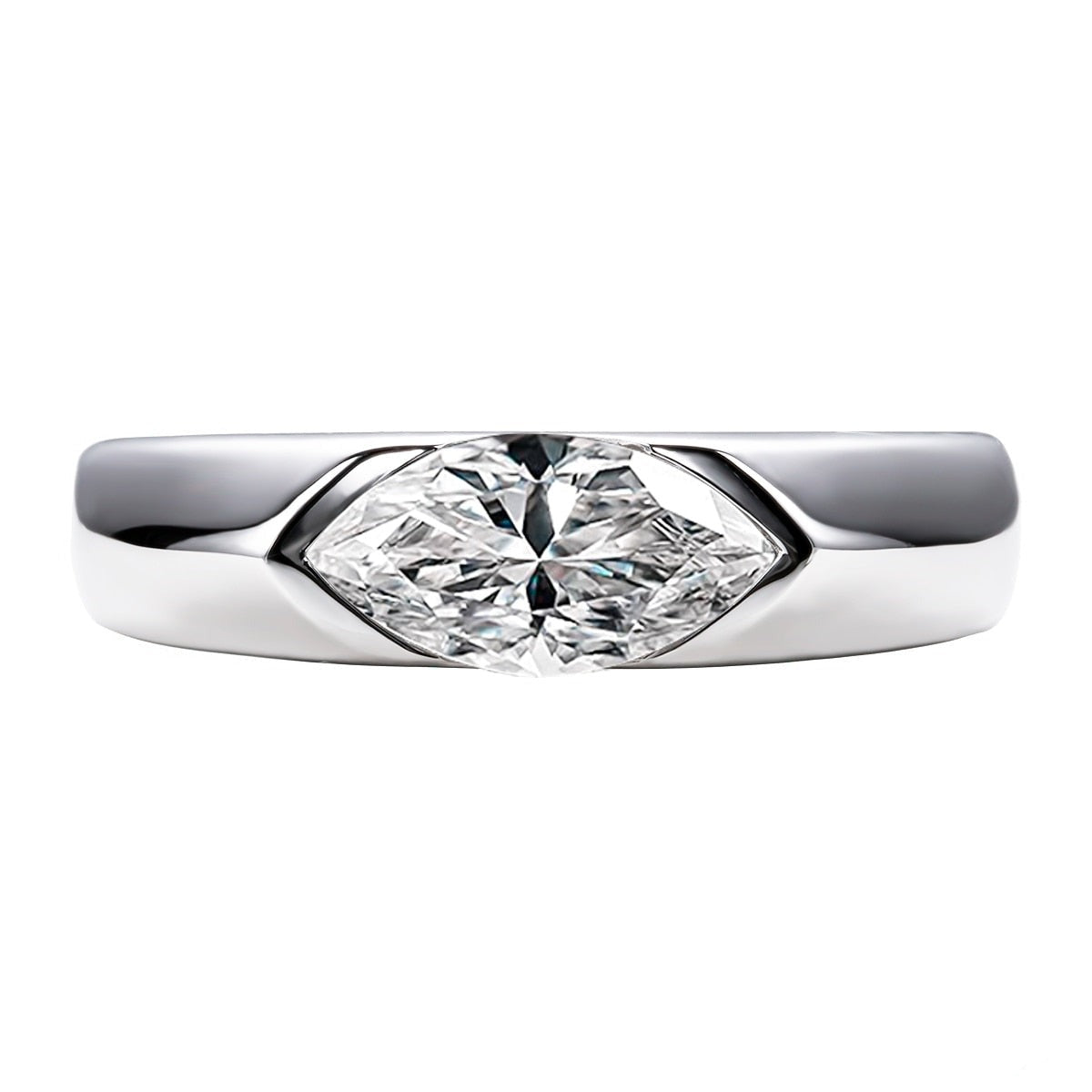 Anel Marquesa Moissanite Banhado a Ouro 18k