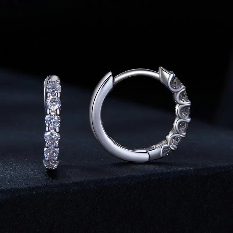 Brinco Coroa de Luzes Moissanite Banhado a Ouro 18k