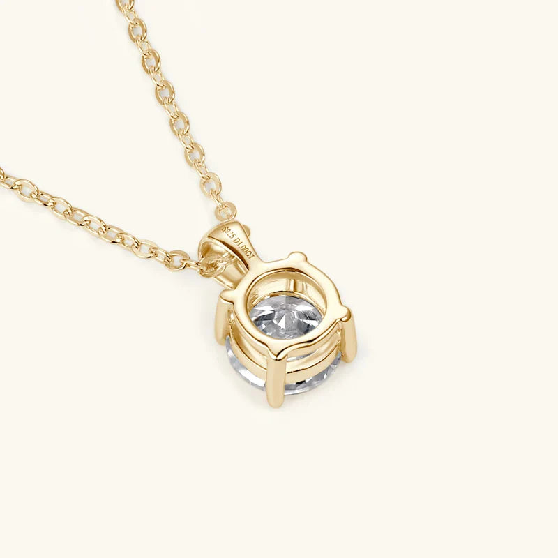 Colar 4 Garras Moissanite Banhado a Ouro