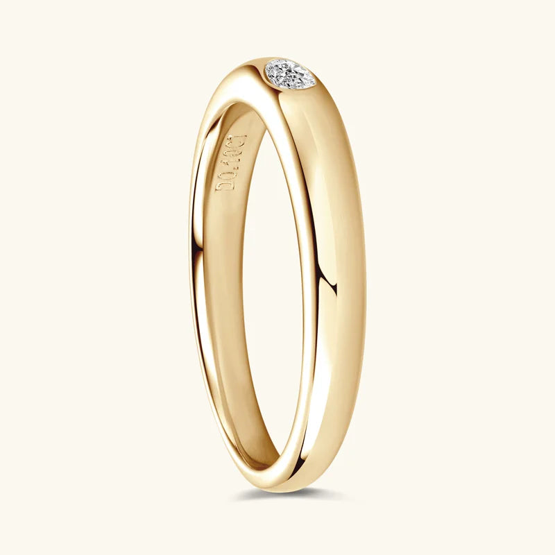 Aliança 10 Pontos Moissanite Banhada a Ouro 18k