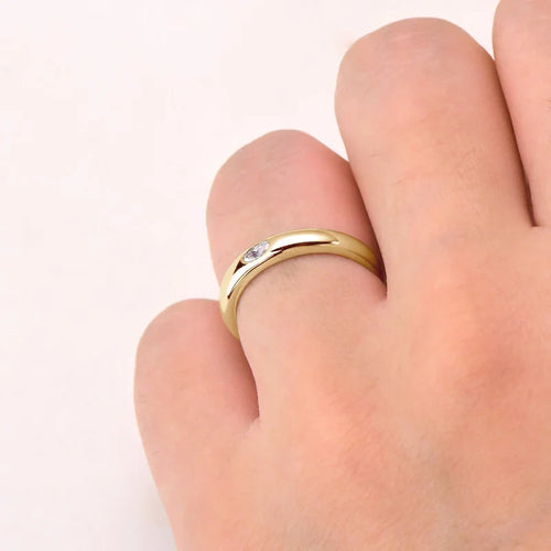 Aliança 10 Pontos Moissanite Banhada a Ouro 18k