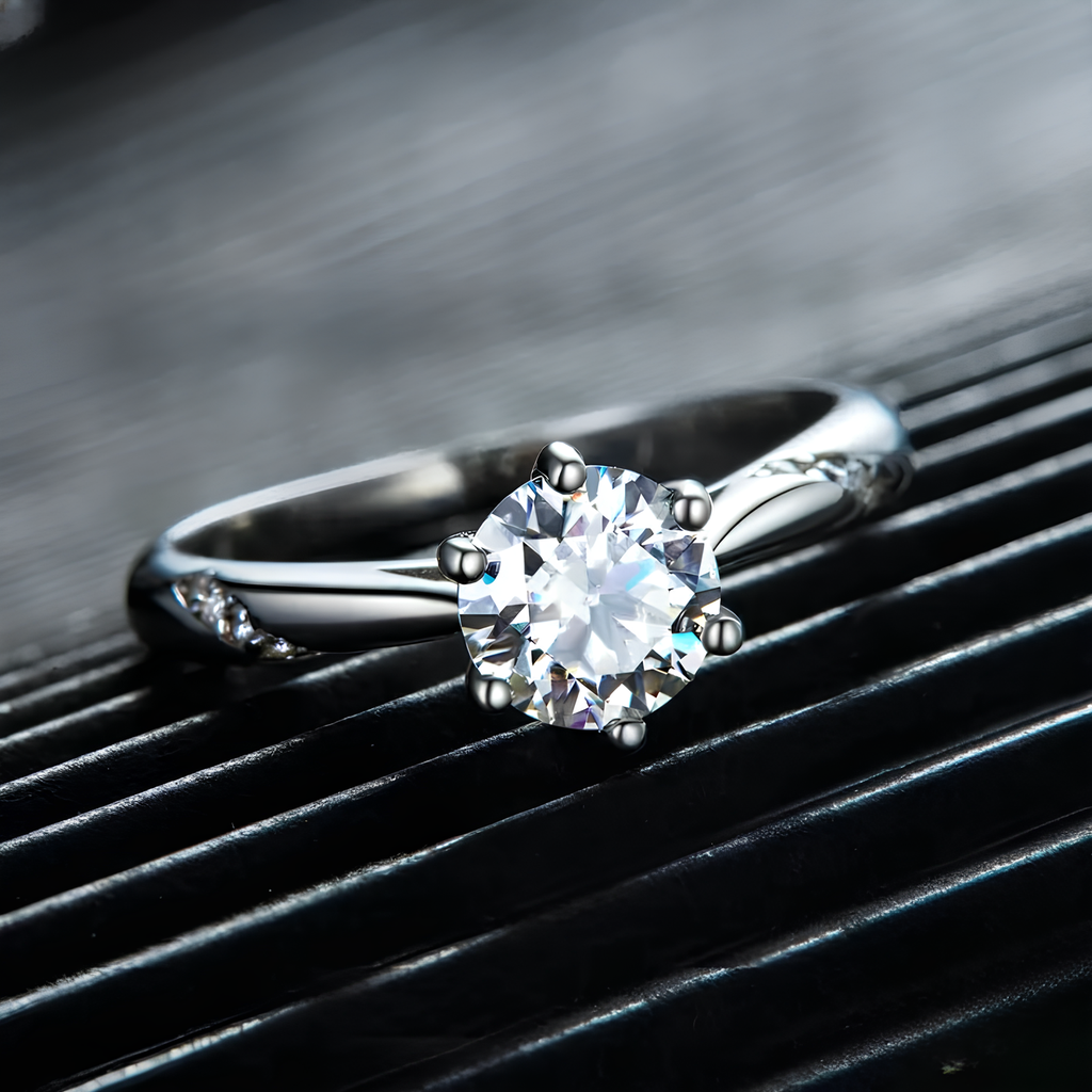 Anel Solitário Destino Moissanite Banhado a Ouro 18k