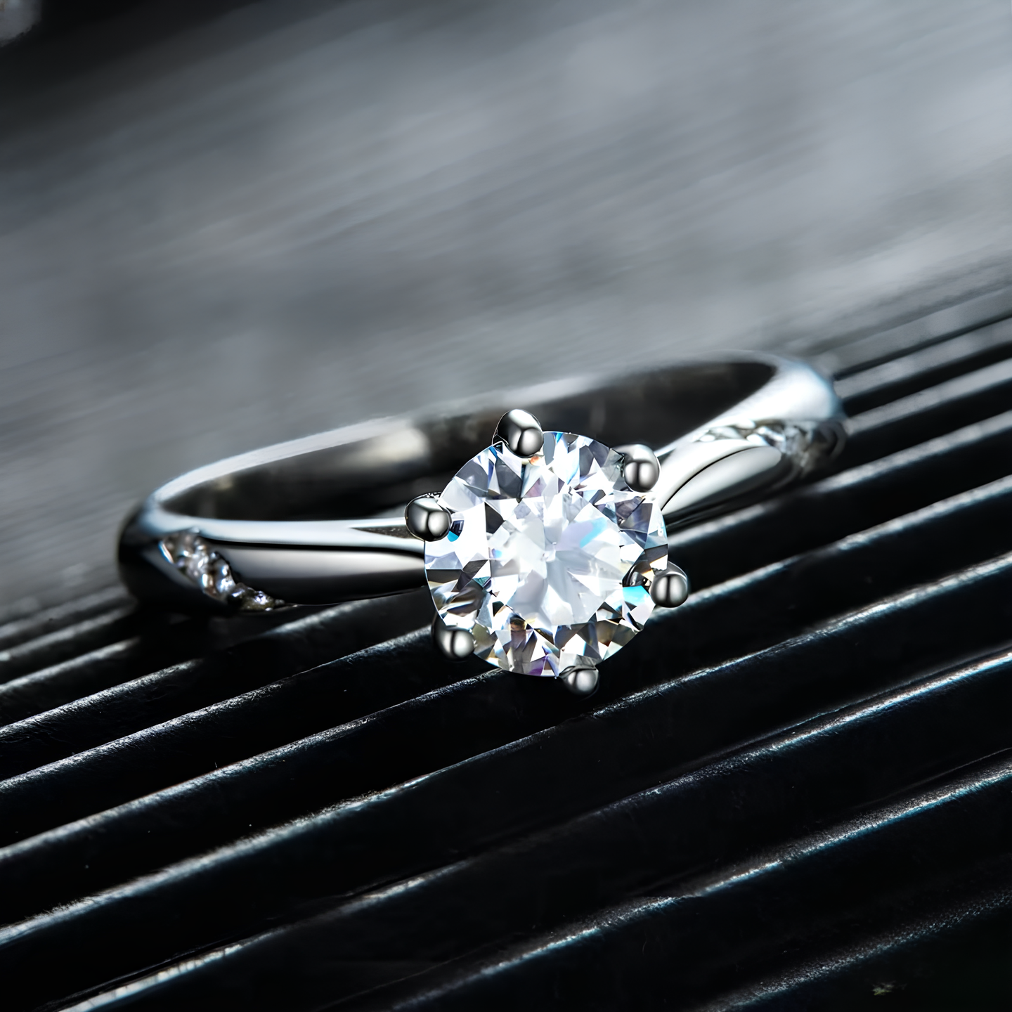 Anel Solitário Destino Moissanite Banhado a Ouro 18k