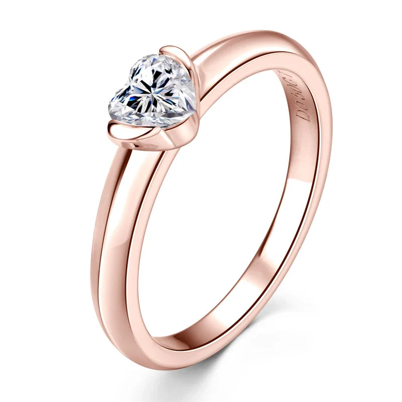 Anel Essência do Amor Moissanite Banhado a Ouro 18k