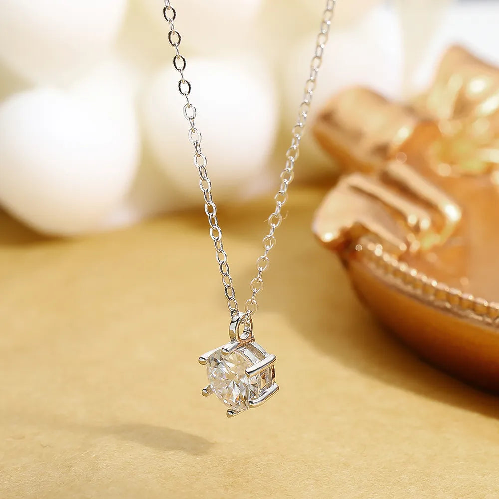 Colar Ponto de Luz Moissanite Banhado a Ouro
