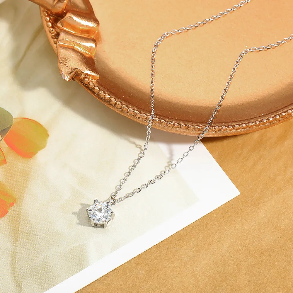 Colar Ponto de Luz Moissanite Banhado a Ouro